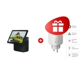 Комплект Умная колонка Яндекс Станция Дуо Макс с Zigbee Зеленый YNDX-00055GRN + Умная розетка Яндекс Matter (YNDX-00540WHT) 