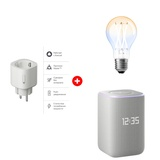 Комплект Умная колонка Яндекс Станция 3 с Zigbee Gray (YNDX-00060) + Умная лампочка Яндекс YNDX-00554 YNDX-00554 + Умная розетка Яндекс Matter (YNDX-00540WHT) 