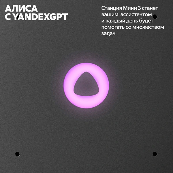 Умная колонка Яндекс Станция Мини 3 Серый YNDX-00027GRY - фото 8