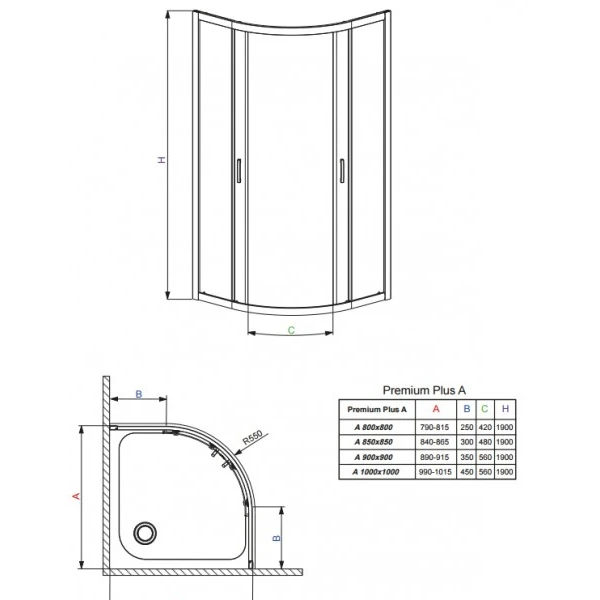 Душевая кабина Radaway Premium Plus А900 30403-01-01N  - фото 2