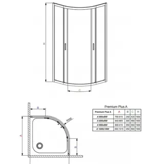 Душевая кабина Radaway Premium Plus А900 30403-01-01N 