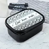 Ланч-бокс прямоугольный, 500 мл,  "Eat, love, smile" 