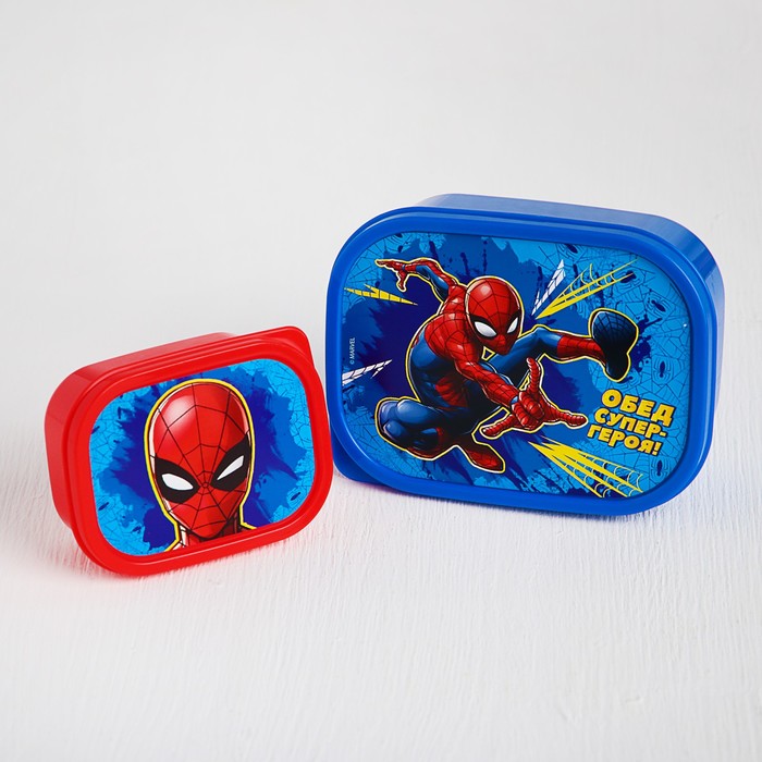 Ланч-бокс набор прямоугольный "Человек-паук", Человек-паук 