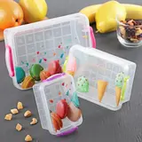 Тікбұрышты "Кәмпиттер" түскі ас қораптарының жиынтығы, 3 дана: 21,5×14/17×11/13×8, түс қоспасы 