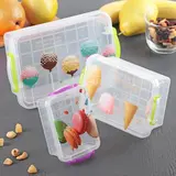 Тікбұрышты "Кәмпиттер" түскі ас қораптарының жиынтығы, 3 дана: 21,5×14/17×11/13×8, түс қоспасы  - фото 6