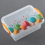 Тікбұрышты "Кәмпиттер" түскі ас қораптарының жиынтығы, 3 дана: 21,5×14/17×11/13×8, түс қоспасы  - фото 2