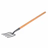 Вилы садово-огородные, 4-рогие, деревянный черенок, «Премиум» 