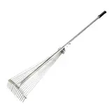 Грабли веерные, проволочные, 15 зубцов, металлические, раздвижные, металлический черенок 