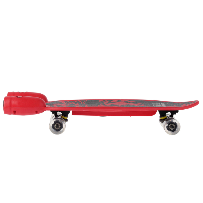 Скейтборд с эффектом дыма 68х20 см, колёса световые PU 60х45 мм, ABEC 7, цвет красный 