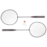 Бадминтон, набор 3 предмета: 2 металлические ракетки, волан, цвета МИКС 