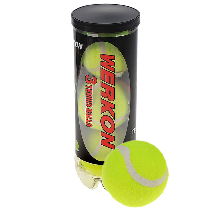 Мяч теннисный Werkon 929 в тубе, набор 3 шт. 