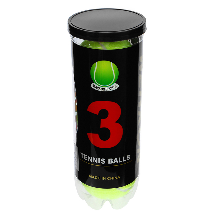 Мяч для большого тенниса WERKON 969, с давлением (набор 3 шт) 
