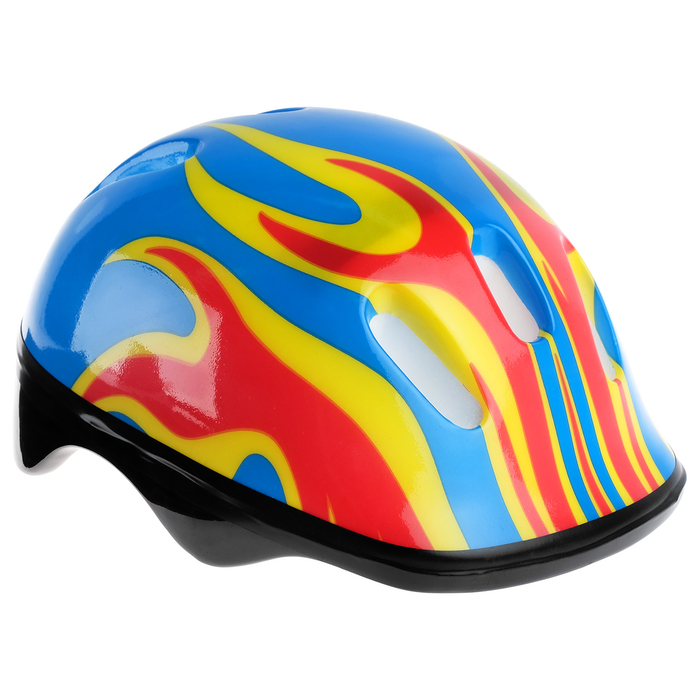 Шлем защитный детский OT-H6, размер M (55-58 см), цвет синий 