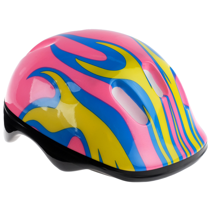 Шлем защитный детский OT-H6, размер M (55-58 см), цвет розовый 