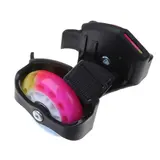 Ролики для обуви раздвижные мини, колеса цветные, световые РU d=70 мм, ширина 6-10 см, до 70 кг, цвет черный 