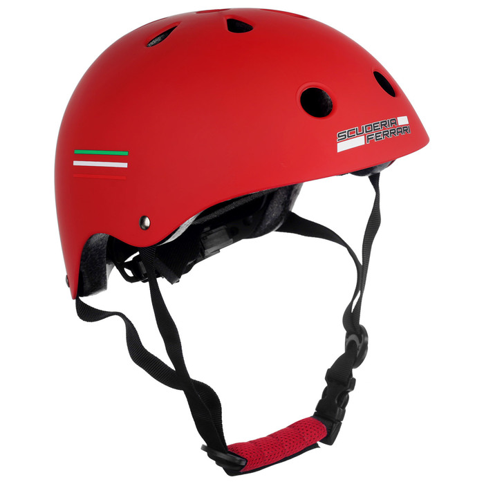 Шлем защитный, детский FERRARI р. S (54-56 см), цвет красный 