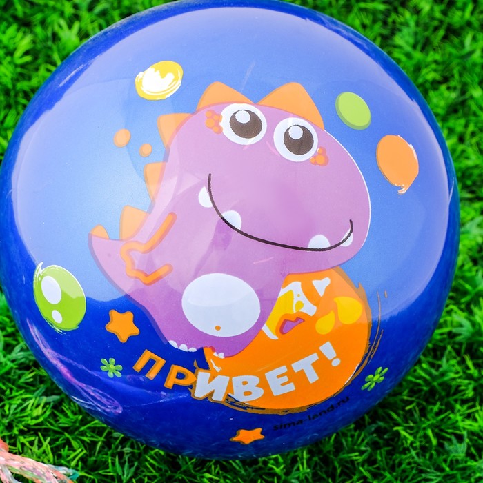 Игровой набор: скакалка, мяч детский "Динозаврик", 22 см, цвета МИКС 