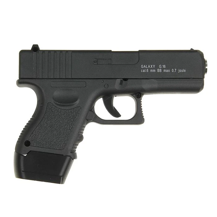 Пистолет пружинный Galaxy Glock 17 G.16 мини  - фото 3