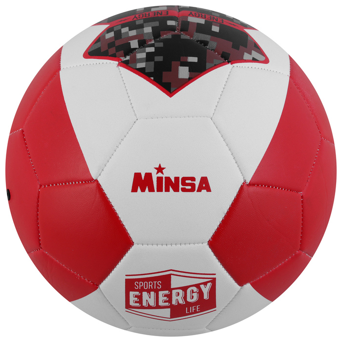 Мяч футбольный MINSA "SPORT ENERGY", размер 5, 32 панели, PVC, бутиловая камера, 260 г 