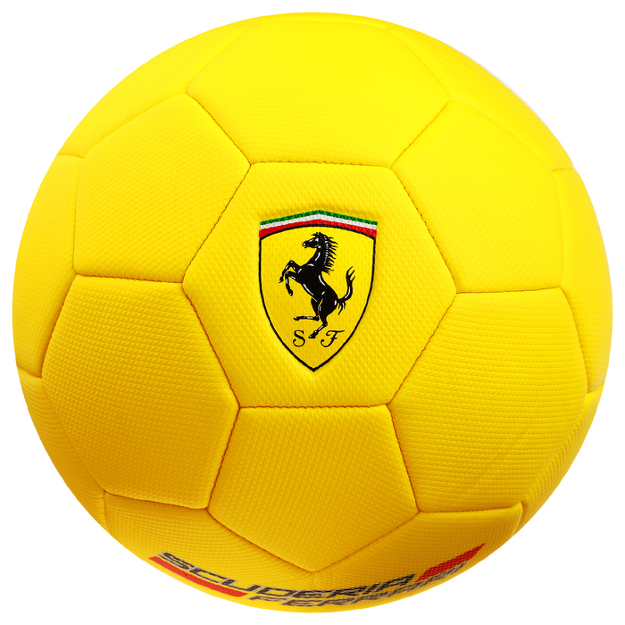 Мяч футбольный FERRARI, размер 5, PVC, цвет жёлтый 