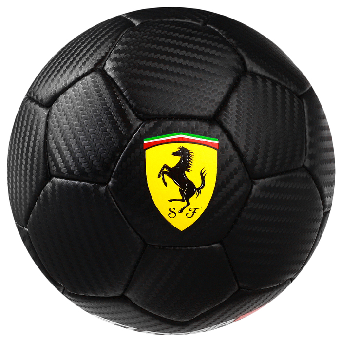 Мяч футбольный FERRARI, размер 2, PU, цвет чёрный 
