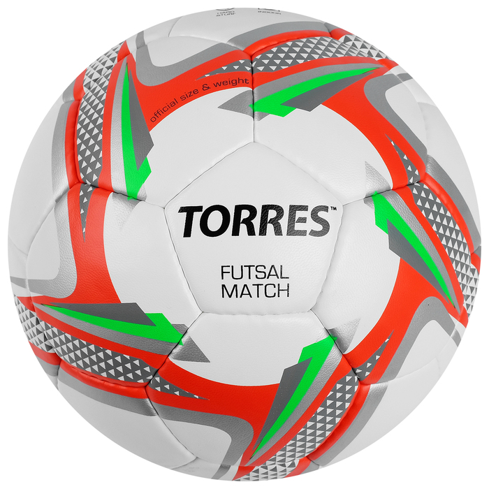 Мяч футзальный Torres Futsal Matc, F30064, размер 4, PU, ручная сшивка 
