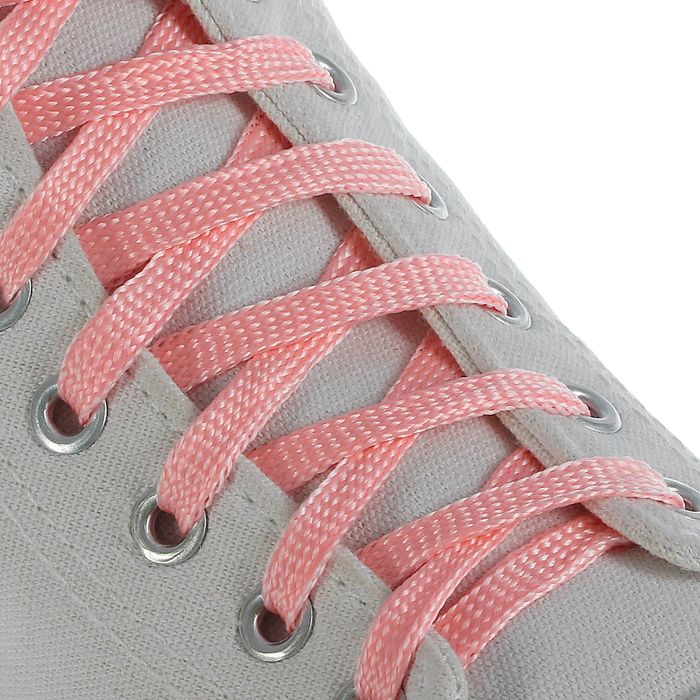 Шнурки для обуви, d = 10 мм, 100 см, пара, цвет розовый 