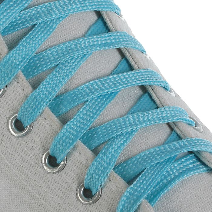 Шнурки для обуви, d = 10 мм, 100 см, пара, цвет голубой 