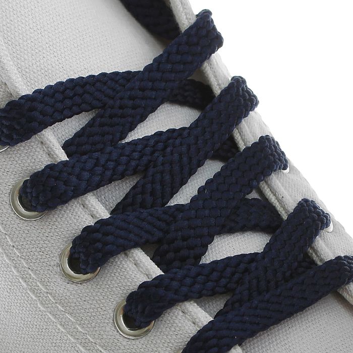 Шнурки для обуви, 8 мм, 80 см, пара, цвет синий 