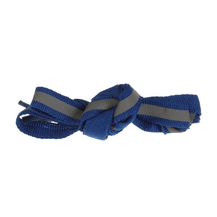 Шнурки для обуви, со светоотражающей полосой, d = 10 мм, 70 см, пара, цвет синий 
