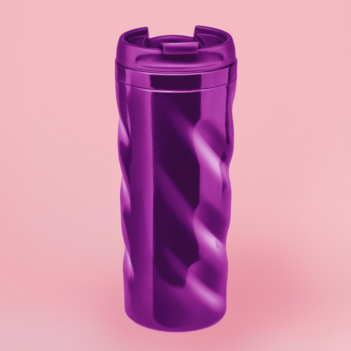 Термостакан фиолетовый "Волны", 350 мл, МИКС 