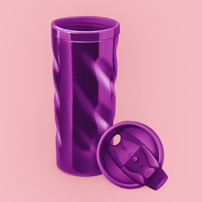 Термостакан фиолетовый "Волны", 350 мл, МИКС 
