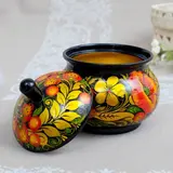 Бочонок для мёда, 13×12,5, курская хохлома  - фото 3