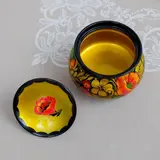 Бочонок для мёда, 13×12,5, курская хохлома  - фото 4