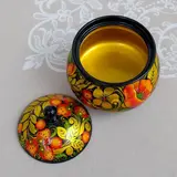 Бочонок для мёда, 13×12,5, курская хохлома  - фото 5