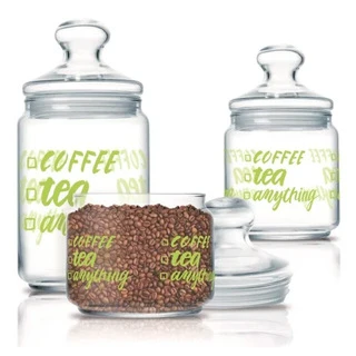 Набор банок для сыпучих Luminarc Coffee Tea 3 пр. (P-6667)