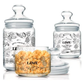Набор банок для сыпучих Luminarc Love Pasta 3 пр. (P-6675)