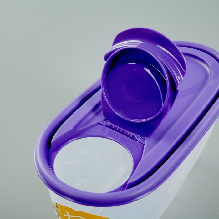 Емкость для сыпучих продуктов 900 мл, цвет фиолетовый 