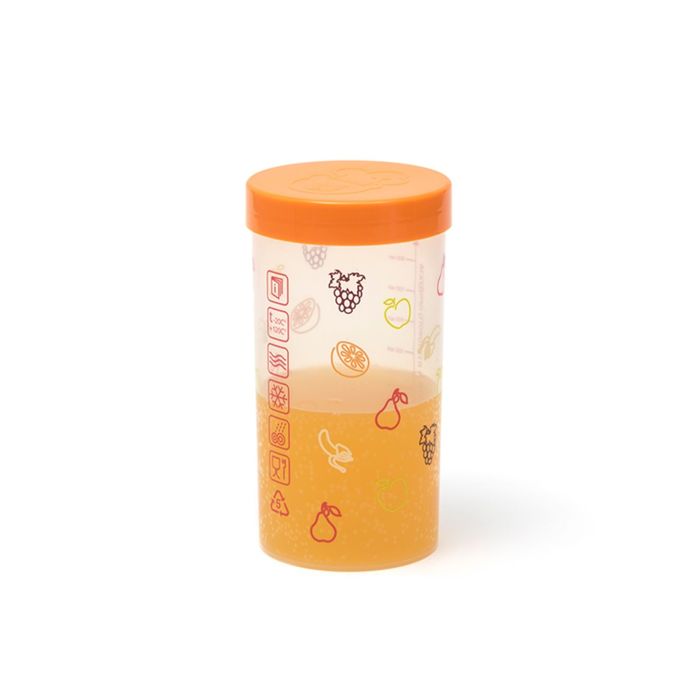 Емкость для сыпучих пластиковая Oursson, JA55041/OR, оранжевая крышка, 1 л 