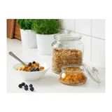 Банка с крышкой, прозрачное стекло ВАРДАГЕН, объём 0,3 л  - фото 3