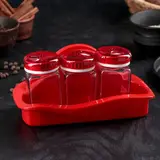 Набор для специй 160 мл "Венеция", 3 шт, на подставке 