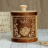 Туес «Чайная пара», чай, 10,5×10,5×13/15, береста  - фото 2