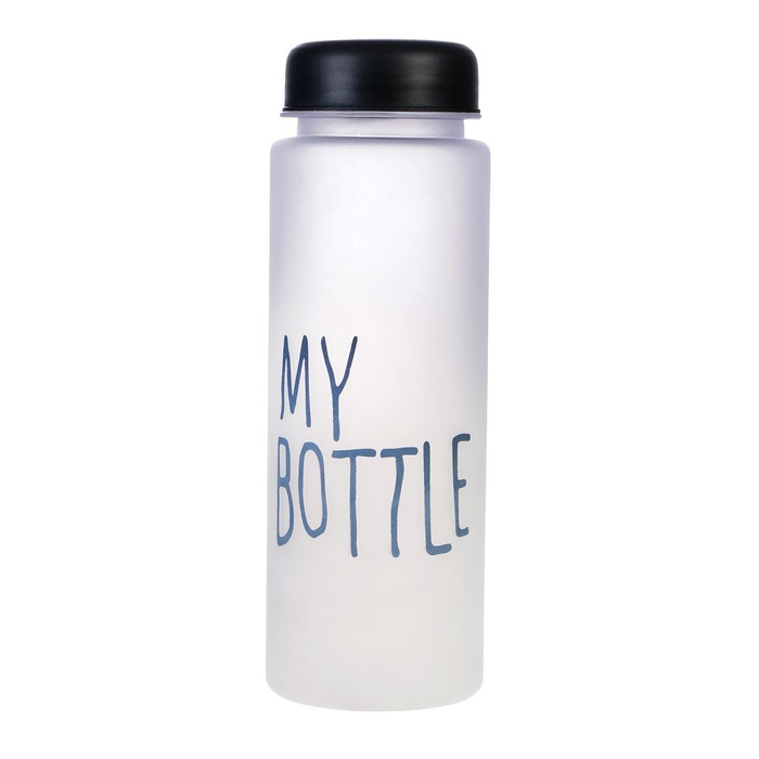 Бутылка для воды "My bottle", 500 мл. градиент, чёрная, 6.5х6.5х19 см 