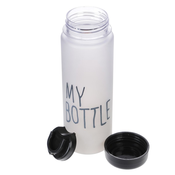 Бутылка для воды "My bottle", 500 мл. градиент, чёрная, 6.5х6.5х19 см 