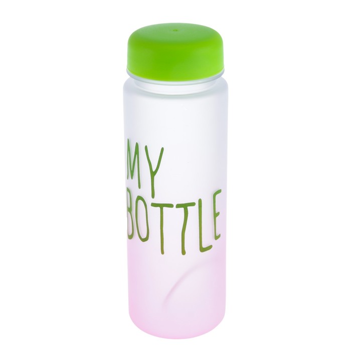 Бутылка для воды "My bottle" с винтовой крышкой, 500 мл, градиент, микс, 6х19 см 
