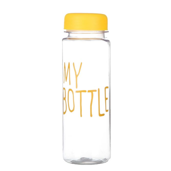 Бутылка для воды "My bottle" с винтовой крышкой, 500 мл, жёлтая, 6.5х21 см 