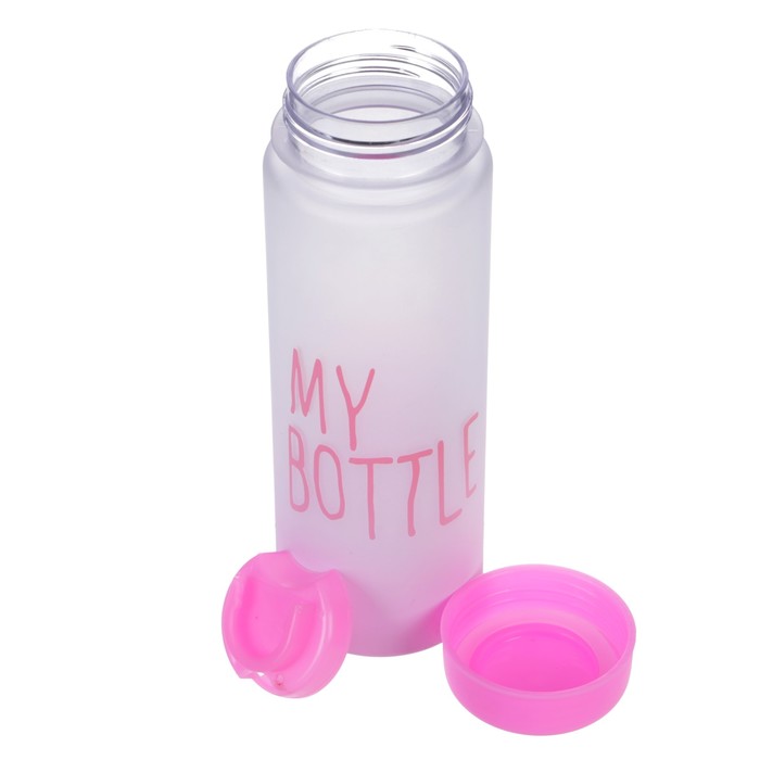 Бутылка для воды "My bottle", 500 мл, градиент, розовая, 6.5х6.5х19 см 