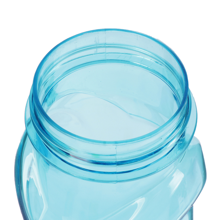Бутылка для воды 600 мл, рельефная, кольцо на крышке, микс, 7х8х27 см 