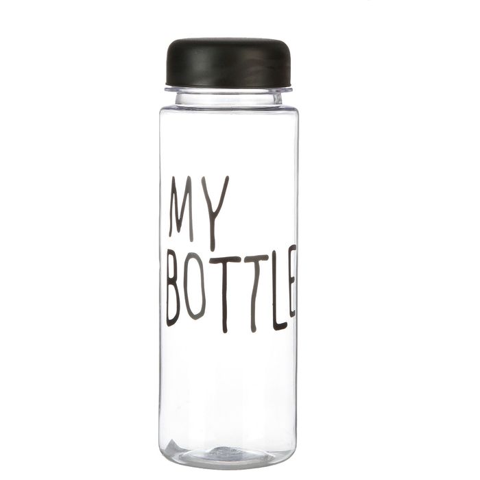 Бутылка для воды "My bottle" с винтовой крышкой, 500 мл, чёрная, 6.5х21 см 