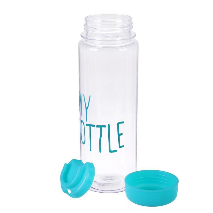 Бутылка для воды "My bottle", 500 мл, в чехле, крышка винтовая, голубая, 6.5х6.5х19 см 